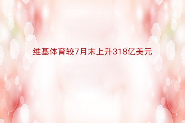 维基体育较7月末上升318亿美元